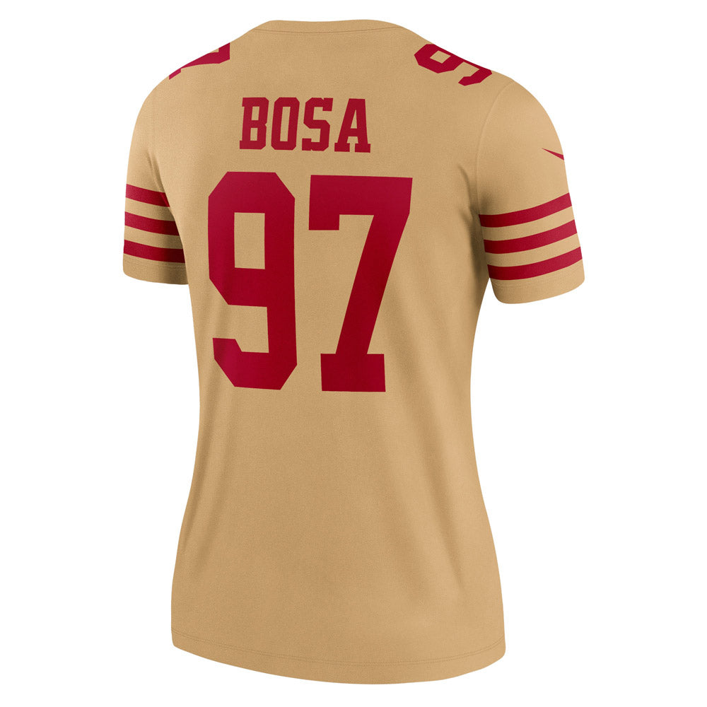 Women's San Francisco 49ers Nick Bosa Team Inverted Legend Jersey Gold