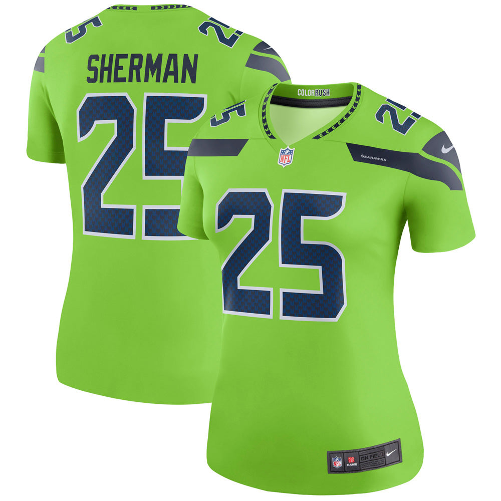 Women's Seattle Seahawks Richard Sherman Legend Jersey - Green