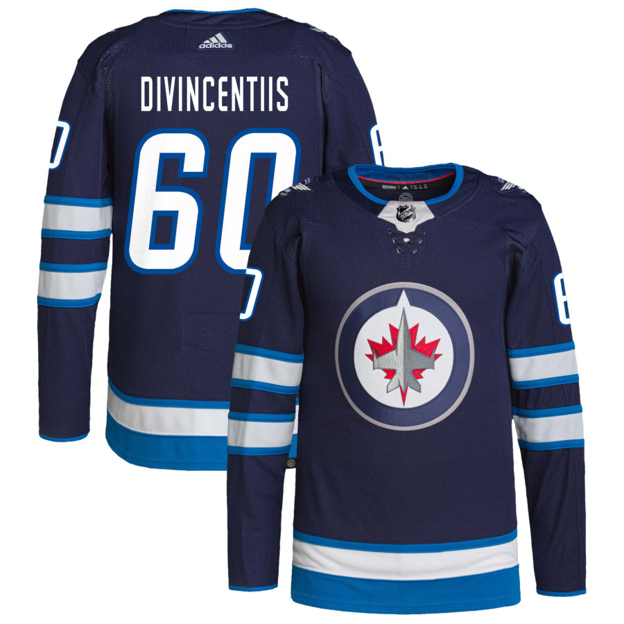 Domenic Divincentiis Winnipeg Jets adidas Home Authentic Pro Jersey - Navy