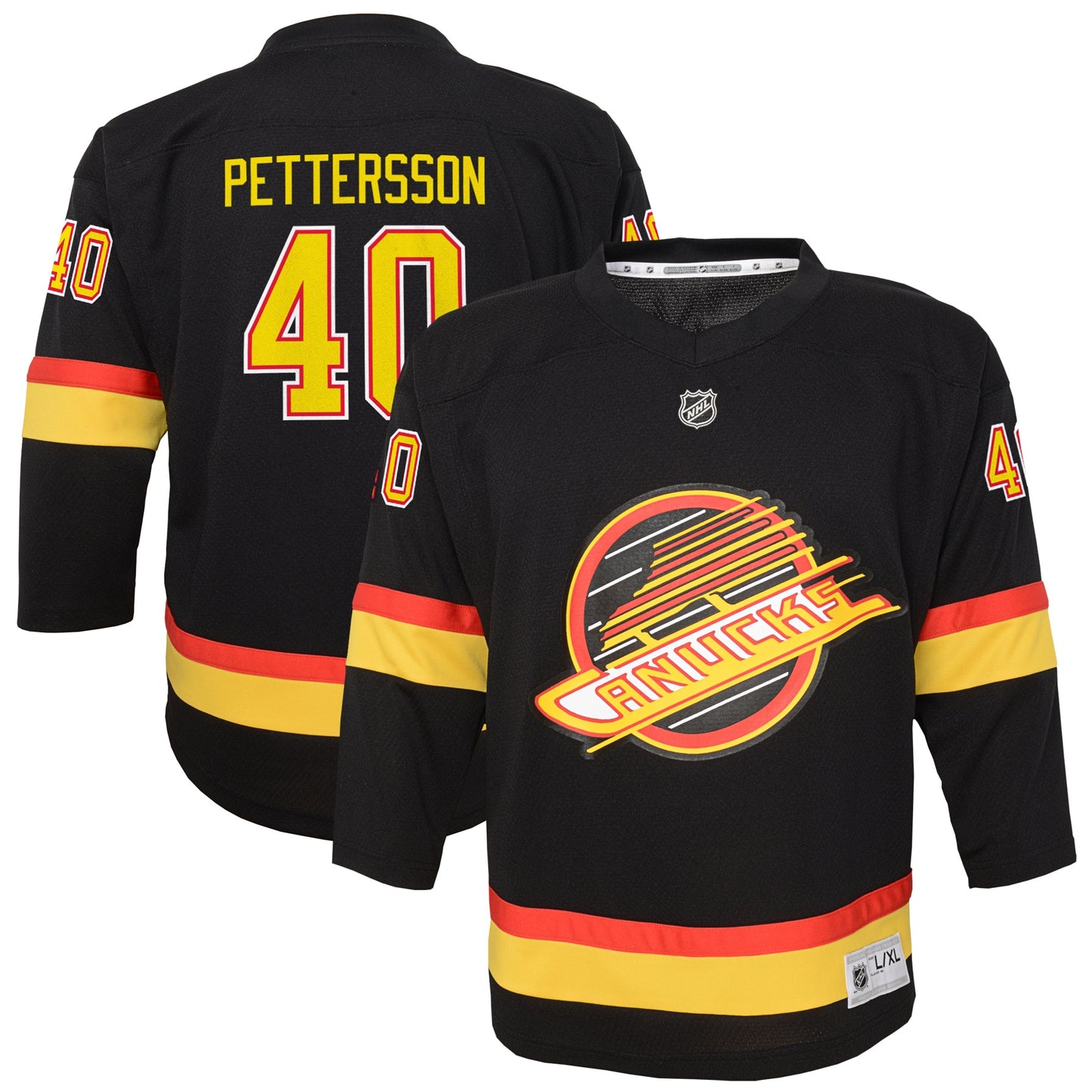 Elias Pettersson Vancouver Canucks Youth 2019/20 Flying Skate Replica Player Jersey - Black